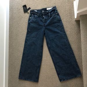 Rag & Bone high-rise ankle wide leg jeans. New with tags on. Originally $225
